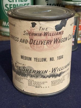 Vintage 1930 ' s Sherwin Williams paint Coin Bank 4 