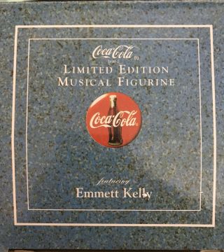 Collectible Coca - Cola “Refreshes You Best” Emmett Kelly Musical Figurine w/box 2