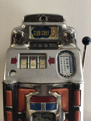 Jennings Club Chief 5 Cent Slot Machine 2