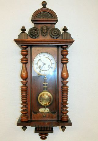 Antique Wall Clock Regulator Clock 19th Century German Clock Junghans