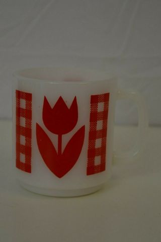 Vintage Glasware Tulip/rose Coffee Mug Made In Usa