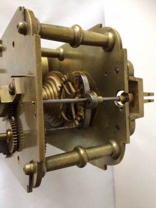 Early 19th Century English Single Fusee Wall Clock Movement Complete Runs Ok 3