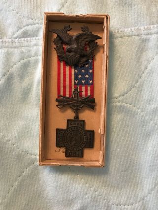 Spanish American War Veteran’s Medal With Box