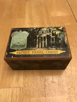 Vintage Disney World The Haunted Mansion Secret Panel Chest Puzzle Box