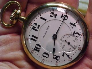 1930 Hamilton 21 Jewel 16 Size 992 Railroad Antique Pocket Watch.  Runs Strong