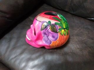 Hand - painted Ceramic Sugar Skull Made in Mexico Day of the Dead Calavera Dia de 2