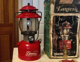 Vintage 1978 Coleman " Red " Lantern No.  200a All And Beauty