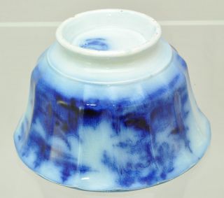 William Adams 16 - Sided Tonquin Flow Blue Waste Bowl circa 1850 3