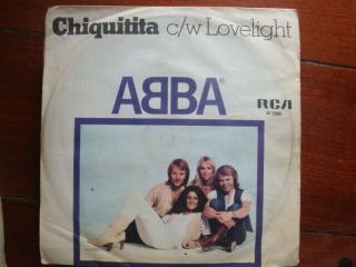 Abba Chiquitita / Lovelight 7 " Pic Slev Bolivia Black