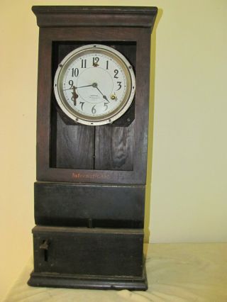 Antique International Time Recording Company Time Clock