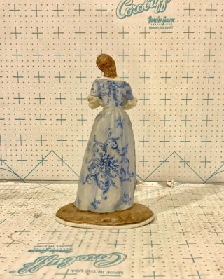Antique Capodimonte Porcelain Applied Lace Lady Figurine 6” High 3