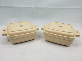 Vintage Littonware Microwave Cookware 1 & 1.  5 Qt W/lids 39274 39271