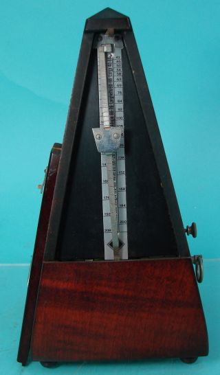 Antique Vintage Wood Mechanical Metronome Tempo Music Timer Classical Wooden