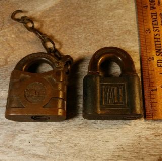 2 Vintage Yale And Towne Padlocks No Keys