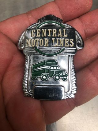 Vintage 1950s Central Motor Lines Truck Driver Trucker Hat Cap Badge Pin