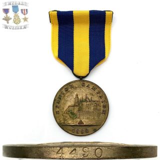 4490 1898 U.  S.  Navy Spanish Campaign Medal Split Wrap Brooch Bb&b Numbered