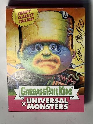 Sdcc 2019 Garbage Pail Kids Universal Monsters Empty Box Signed By Joe Simko