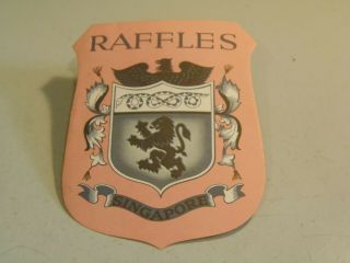 Raffles Hotel,  Singapore Vintage Luggage Label 11/2