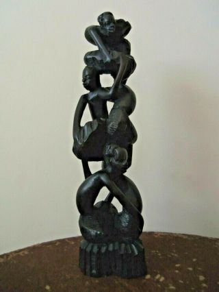 African Hand Carved Wood Sculpture Tree Of Life