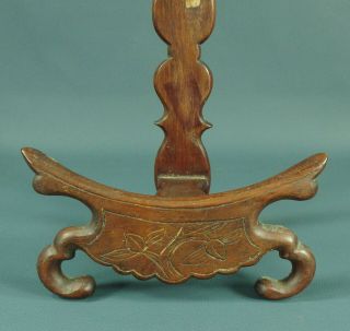 Antique or Vintage Chinese Hand Carved Wooden Stand For Charger,  Plate Not Vase 2