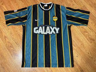 Vintage 1997 Nike La Galaxy Mls Soccer Jersey Away