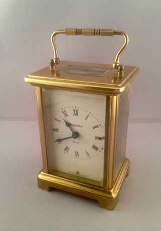 Vintage Brass Bayard 8 Day Carriage Clock By Duverdrey & Bloquel