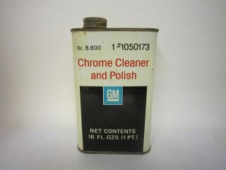 Vintage Gm Chrome Cleaner And Polish 1 Pt Can General Motors