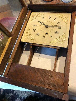 Rare Antique Treat & Bishop George Mitchell Wooden Miniature Shelf Clock 3