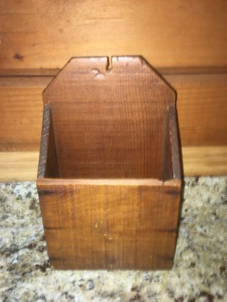 Old Vintage Primitive Wooden Hanging Salt/spice/candle Box