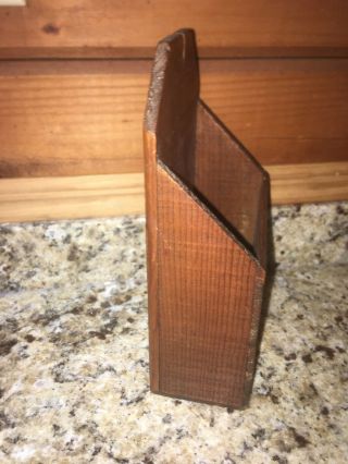 Old Vintage Primitive Wooden Hanging Salt/Spice/Candle Box 2