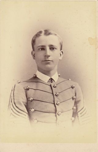 1881 West Point Cadet Cabinet Photo Named Span Am War Wwi General 180