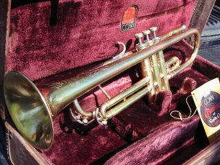 Vintage Conn 14 - B Director Trumpet Raw Brass Ca.  1955