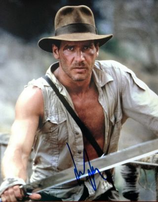 Harrison Ford Indiana Jones Signed 8 X 10 Photo W/