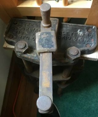 Antique Columbian Vise and Mfg.  Co VISE USA Under Bench Mount.  10” Plates 3