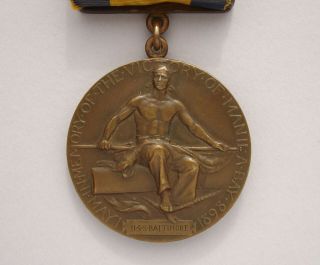 US Navy Dewey Medal 1898 – USS Baltimore – named 2
