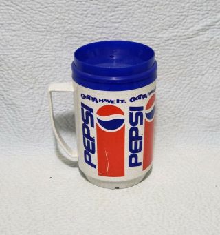 Vintage Pepsi " Gotta Have It " Naturally Insulated Travel Mug Cup