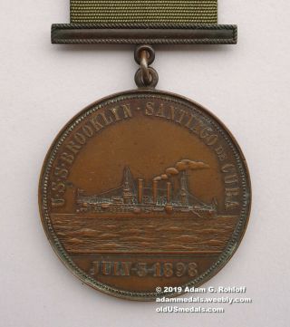 Uss Brooklyn Medal 1898 Us Navy / Us Marine Corps Usn Usmc