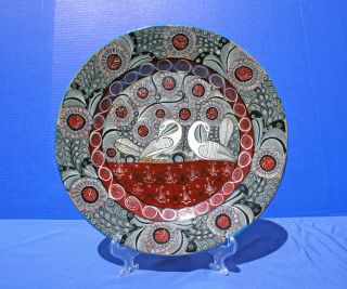 Mexican Talavera Pottery Plate/wall Plaque Large And Hand Painted.