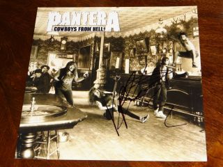 Phil Anselmo Vinnie Paul Signed Pantera Cowboys From Hell 12x12 Album Photo