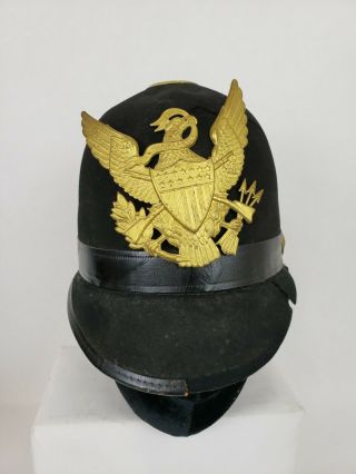 Antique Us Cavalry Dress Helmet Military Army Hat War Horstmann 1902