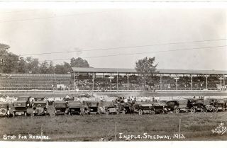 Indianapolis 500 Postcard Antique Cars Indy Speedway Vintage 1913