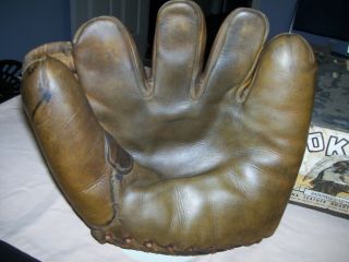 Vintage Antique NOKONA Baseball Glove with Box Large Split Finger 2