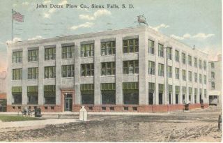 Antique John Deere Plow Company,  Sioux Falls,  South Dakota Postcard