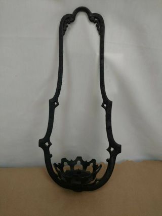 Vintage Oil Lamp and Cast Iron EMIG 12C Wall Hanger 3