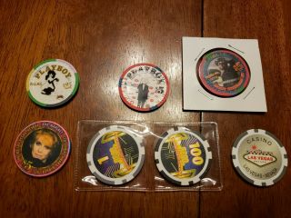 Assorted Playboy Poker Chips And Others