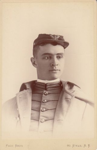 1890 West Point Cadet Cabinet Photo Named Span Am War Cuba 25th Inf 155