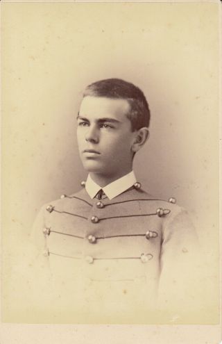 1881 West Point Cadet Cabinet Photo Named 3rd Wwi Coast Artillery 154