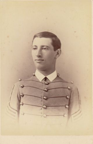 1881 West Point Cadet Cabinet Photo Named Wwi Coast Artillery Col 152