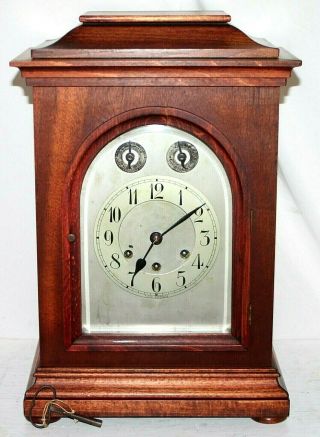 Antique Massive Gustav Becker German Bracket Clock W/ Quarter Westminster Chimes
