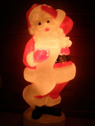 Vintage Santa Blow Mold Lighted Large 44 " Outdoor Decor Christmas Union Product